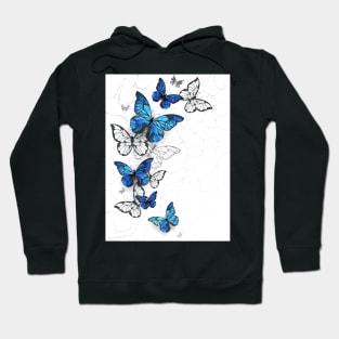 Flying Butterflies Morpho Hoodie